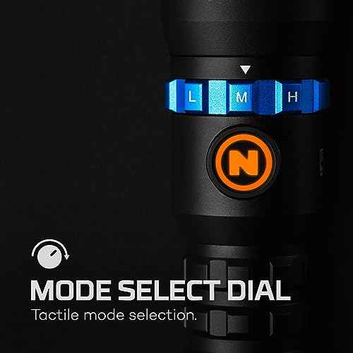 NEBO LUXTREME MZ60 Blueline Flashlight & Portable Charger | 1,000 Lumens, 5 Light Modes, 0.62 Mile Beam Distance, Rechargeable LED Flashlight, Waterproof & Durable, Includes USB-C Charging Cable