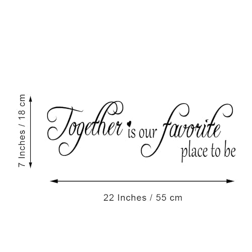 Together is Our Favorite Place to be - Carved Vinyl Separated Letters Family Quotes Home D?cor Wall Decal Living Room Lettering Mural