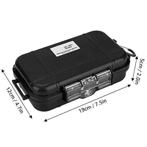 Small Waterproof Boxes of Plastic Case Shockproof Airtight Container Case Portable Airtight Carry Box Black Dry