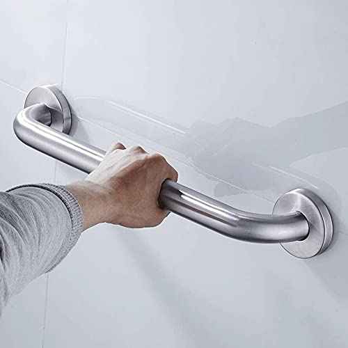 Stainless Steel Bathroom Safety Shower Grab Bar, Anti Slip Bathtubs Grab Bars,Toilet Assist Saft Handle Handrail ADA Compliant 500lbs for Handicap Elderly Senior (Brushed, 12 Inches 2 Pack)