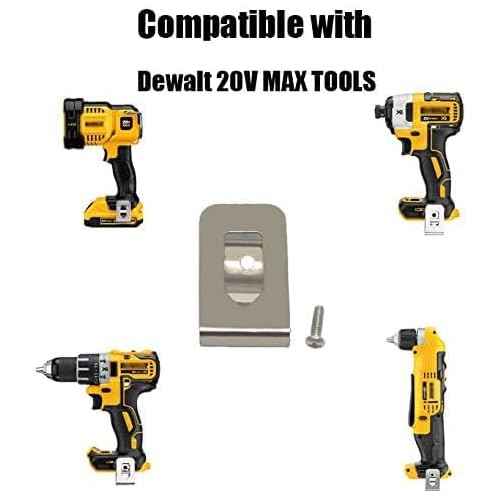 (5-pack) N268241 N086039 Stainless Steel Belt Clips(with screws) Compatible with Dewalt 20V Power Tools DCD985 DCD980 DCD985L2 DCD980L2