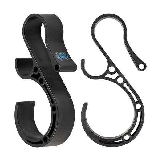 Cable Munkey-Heavy-Duty Hook for Cable Management, Storage for Tools, Hoses, Pipes, and More Easy to Install and Use, 2 Hooks in One, Perfect for Garage, Work Site, Office-Made in USA (2)
