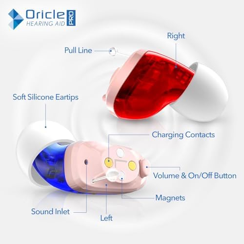 Oracle Pro Hearing Aids for Seniors - Oricle 16 Channel Hearing Aids with Noise Cancellation & Improved Sound Processing - OTC CIC Hearing Aids for Hearing Loss in Adults