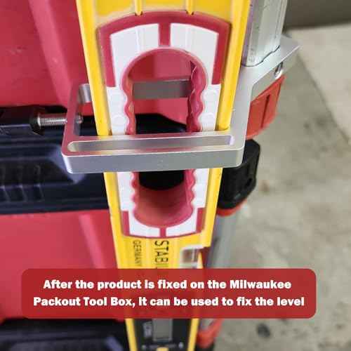 CNQLIS Level Mount Holder for Milwaukee Packout Tool Boxes, Fits Packout Organizers, Includes Set Screws, Creative Mods & Upgrades for Milwaukee Packout tool box ? Left Side