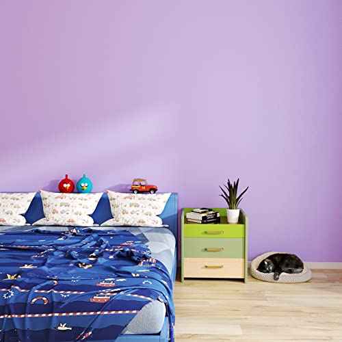 YENHOME Purple Contact Paper Peel and Stick Purple Wallpaper Vinyl Wrap for Cabinets Walls Removable Self Adhesive Textured Peel and Stick Wallpaper for Bedroom Classroom Wall Paper Matte 17.7"X80"