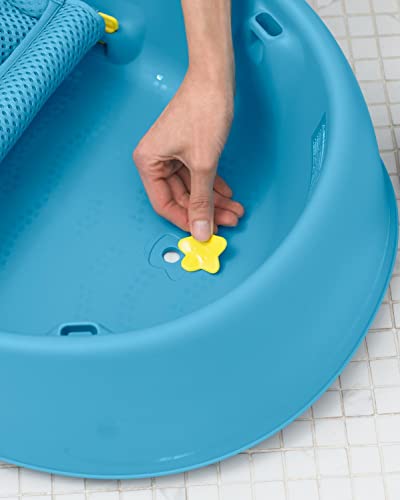 Skip Hop Infant Bath Tub 3-Stage Grow With Baby Smart Sling MOBY Bathtub Blue Age 0+