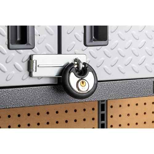 BRINKS Heavy Duty Padlock with Key - 70mm Discus Keyed Lock for Storage Shed, Garage, Storage Lockers, Sliding Doors, Tool Box, and Cabinets, 4 Pack