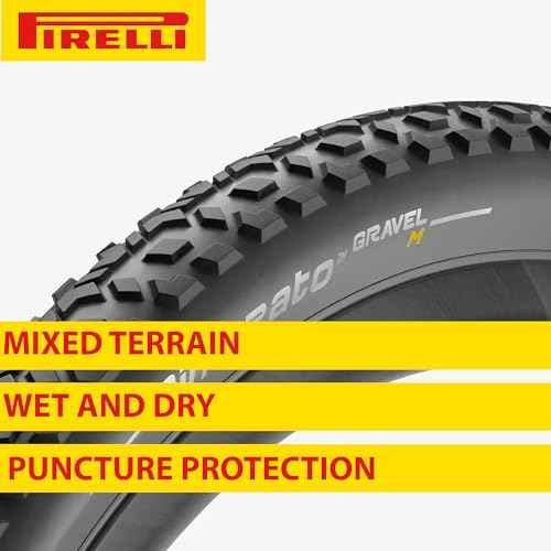 Pirelli Cinturato Gravel M 45-622 (700 x 45c) Gravel Bike Tire - Gravel-Specific Design for Varied Surfaces - SpeedGRIP Compound for Superior Performance