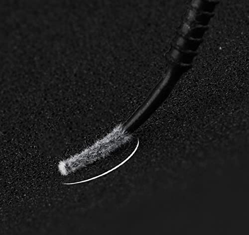 i-Laesh 200pcs Micro Brushes - Precision Microswabs for Eyelash Extensions, Lash Mascara Applicators - Ideal for Eye, Dental, Lashes, Brows, Personal Care - Black (Replacement - Pro Grip)