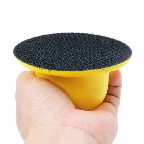 AUTOTOOLHOME Sanding Blocks 4-1/2 Inch Hook and Loop Sanding Block 2 PCS Round Hand Sanding Block for Wood Furniture Restoration Home Arts and Crafts