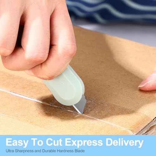 Lasnten 60 Pack Mini Box Cutters Retractable Box Opener Small Package Opener Cute Package Cutter Bulk for Paper, Wrapping, Daily Express Boxes, Envelopes, DIY Craft, Office and Home