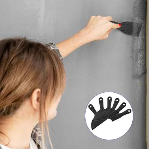 6 Pcs Plastics Putty Knife Plastics Putty Flexible Plastic Paint Scraper for Spackling Knife Plastic Drywall Taping Knives Patching Scraper for Taping Drywall Spreading Painting Wall Scratching