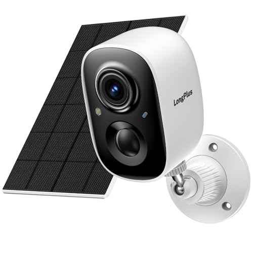 LongPlus Solar Security Cameras Wireless Outdoor, VicoHome Camera Wireless Camera for Home Security, Battery Powered WiFi Cameras with AI Motion Detection, 2-Way Talk, Cloud/SD Storage