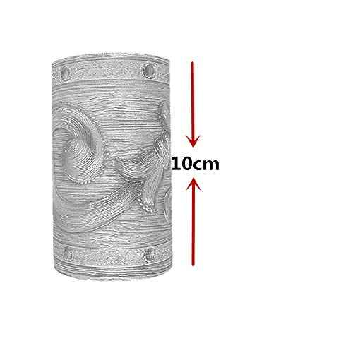 Silver Flower 3D Wallpaper Border Peel & Stick PVC Wall Covering Kitchen Bathroom Bedroom Tiles Decor Sticker,4 Inch by 16.5 Feet1