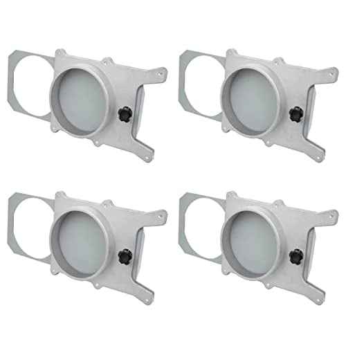 POWERTEC 70135-P4 4-Inch Aluminum Blast Gate for Dust Collector, Dust Collection Fittings, 4 PK