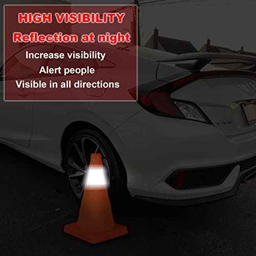 4 Pcs 12 Inch Collapsible Traffic Cones, Multi-Purpose Pop up Road Cones with Reflective Collar for Road Safety, Orange Cones for Training, Parking Lot and Driving Practice
