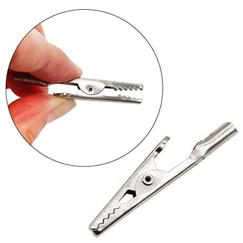 100 pcs Metal Alligator Clips 52 mm for Household Soldering and Electrical Test Tools