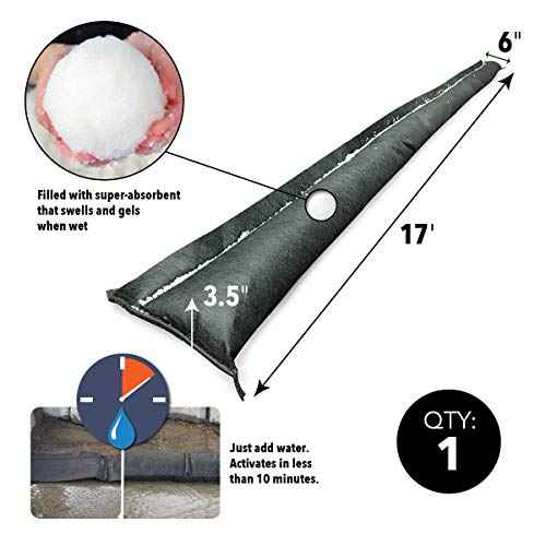 Quick Dam QD617-1 Flood Barriers, 1 Pack, Black