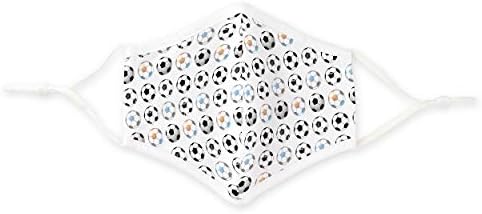 WEDDINGSTAR 3-Ply Adult Washable Cloth Face Mask Reusable and Adjustable with Filter Pocket - Soccer