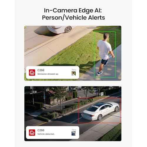 ZOSI C298 4MP Dual-Lens(2MP+2MP) Wired WiFi PT Plug-in Security Camera Outdoor, 360 View Pan/Tilt Camera, Human/Vehicle Detect, Color Night Vision, Spotlight Siren,Two-Way Talk, Memory Card Storage