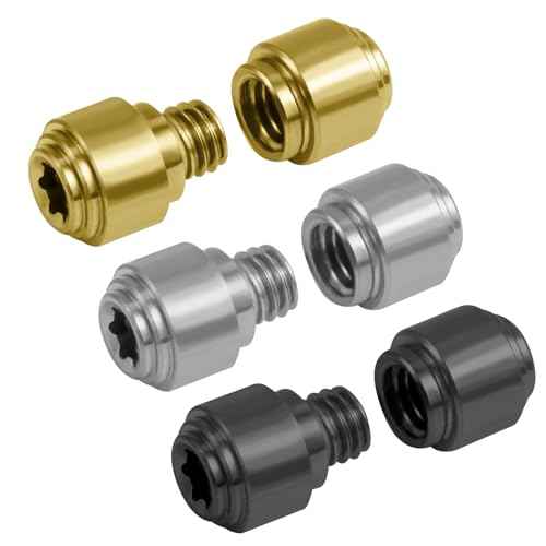 3 Sets Thumb Studs, Titanium Screws Replacement Thumb Studs Pocket Blade Screws Compatible with Benchmade 535 Bugout (Black, Gold, Silver)