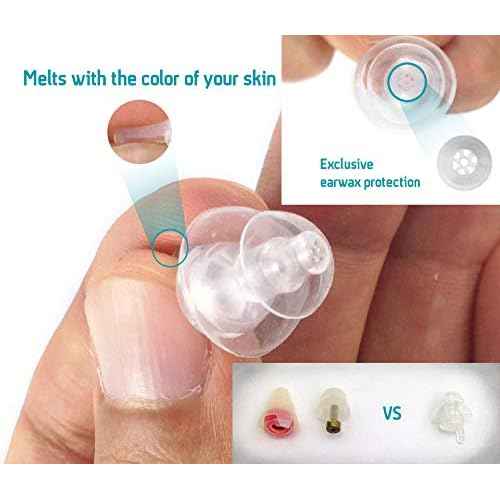 HiFi Earplugs - Invisible Hearing Protection for Concerts, Music Festivals, Musicians, Motorcycles and other Discreet Comfortable High Fidelity Noise Reduction. With Compact Case and App