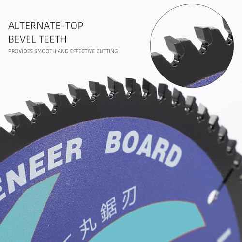 LSHUZIYU 8 1/4 Inch (210MM)-80T, Arbor 5/8"-Diamond, Smooth Cut Coating. Circular Saw Blade, Table Saw Blade, Miter Saw Blade, for Laminate, Veneer Board, Plywood, Hard Wood, MDF and HDF Cutting