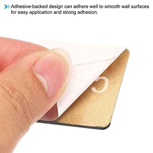 PATIKIL Self Stick Hot/Cold Water Label, 2 Pairs/4 Pack Acrylic Square Sticker Signs for Faucets Sinks, Black