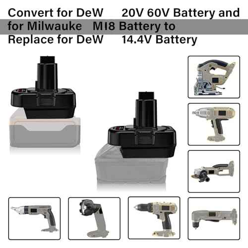 Adapter for Dewalt 20v Convert to for Dewal.t 12V-14.4V Ni-MH Battery, Convert for Dewalt 20v Battery to 12V-14.4 Ni-MH Power Tools(Only Adapter)