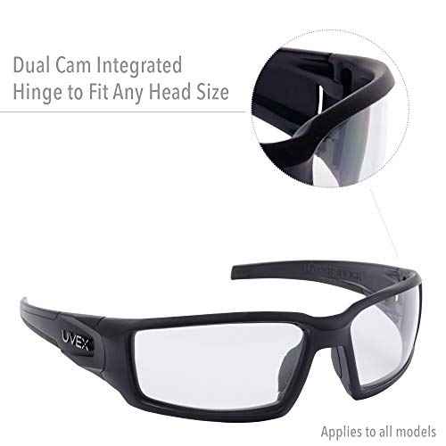 Honeywell Uvex Hypershock Safety Glasses, Black Fame with Espresso Polarized Lens & Anti-Scratch Hardcoat (S2949)