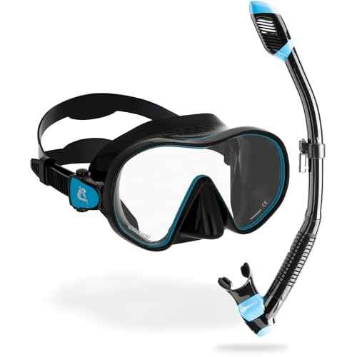 Cressi Single Lens Frameless Scuba Mask & Dry Snorkel for Snorkeling, Scuba Diving, F-Dual & Supernova Dry: Designed in Italy