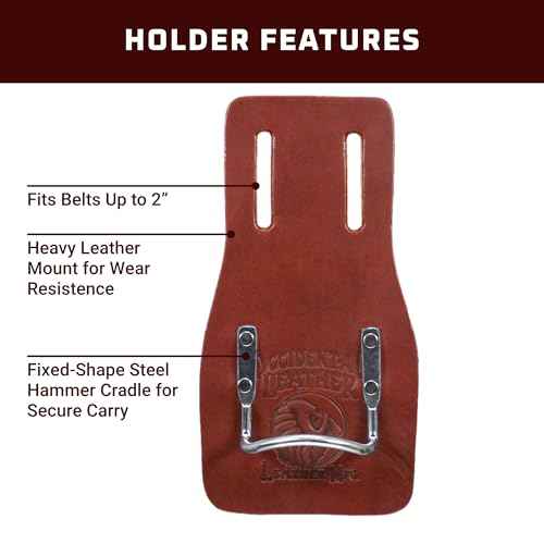 Occidental Leather 2¡± Cradle Hammer Holder - Accepts 2¡± Work Belt - Made in USA