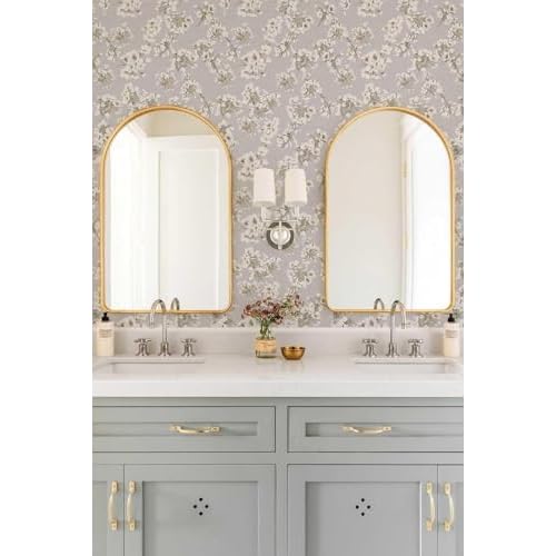 17.3" x 78.7" Floral Peel and Stick Wallpaper Removable Wallpaper Peel and Stick for Bedroom Cabinets and Kitchen Countertop Thicken