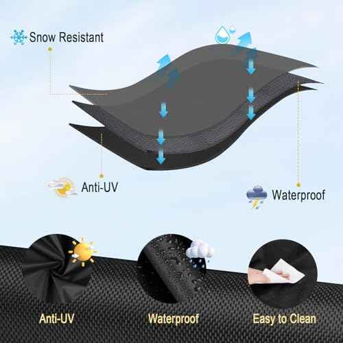 Engine Driven Welder Cover compatible with Miller Welder 230/265/325/225, 600D Heavy Duty Waterproof Welder Machine Cover with Storage Bag, Welder Covers with Handles & Buckles, Black
