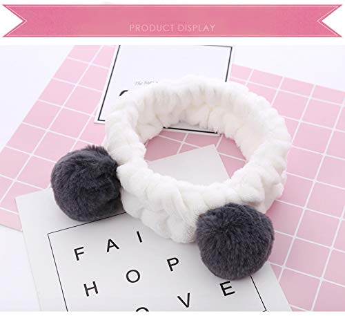 Huachi Headbands Women Washing Face Makeup Girls Baby Cute Elastic Facial Hair Bands Korean Beauty Products Spa Shower Yoga Headwrap Costume Hair Accessories, Animal Panda Ears