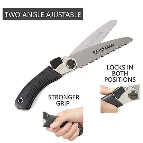 Japanese Pull Saw for Woodworking and Wood Craftsmanship, Long Handle with Precision Blade and Cutting Power, Heavy Duty Steel, Angled Positioning
