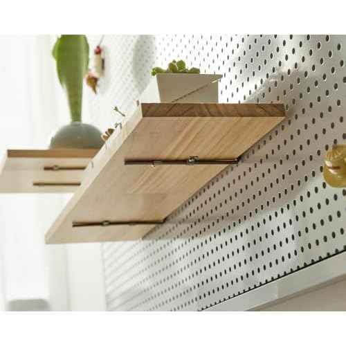SEVENY 1 Pack Pine Wooden Pegboard Shelf Wall Organizer,Shelves for PegBoard, Wooden Board for Walls Home, Garage Tool Storage, Office Organization, Kitchen, Craft Room, Garden, Garage,Large