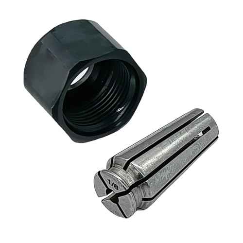 48-66-0975 48-66-2486 Replace for Milwaukee 14-46-0167 48-68-0031 Collet Nut 2485-20 2486-20 48-66-0974 1/8" (3.175mm) Collet 48-66-0985 Routers Self-Releasing Collet Chuck and Locking Nut Assembly