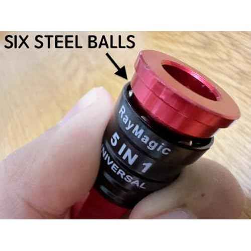 RayMagic 5IN1 Universal Quick Industrial Air Coupler, Air Hose Fittings, 1/4" Female NPT, Quick Connect Air Compressor Accessories, Air Compressor Fittings, 2 PCS RED