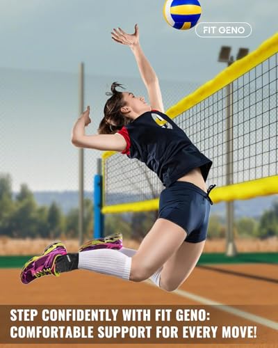 Fit Geno Ankle Brace for Sprained Ankles - Adjustable Breathable Support with Quick-Release Straps for Pain Relief and Swelling Reduction for Men and Women (Right M/L, Ankle size 9''-9.8'')