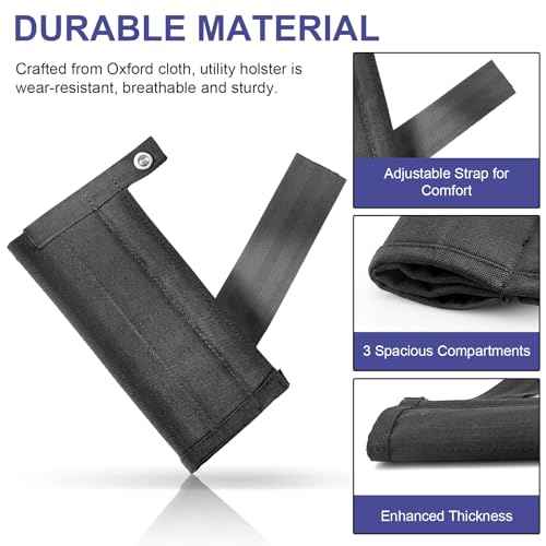 Flat Bar Holster Compatible with Diamondback Multitool Pouches, Multi Tool Holster Fits for Diamondback Tool Belts Utility Holster, Tool Pouch Holder with Adjustable Strap, 9.25 x 4 Inches