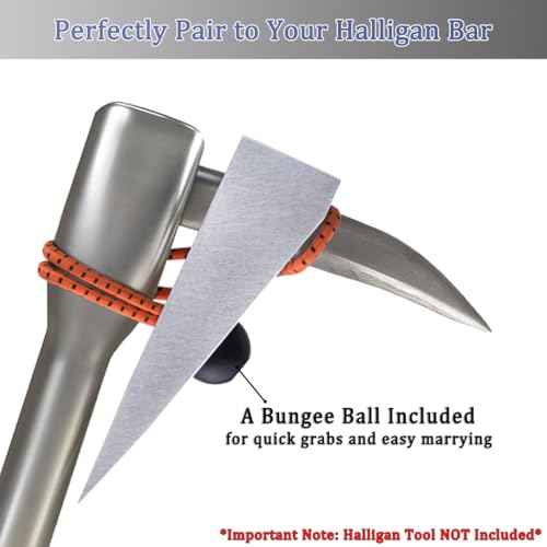 Firefighter Helmet Band And Wedge Combo, Sturdy 6061-T6 Aluminum Wedge for Firefighter to Pair Halligan Pro-bar and Fubar Tool, Elastic and Enhanced Rubber Fire Helmet Strap to Hold Firefighting Tools