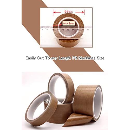 DY.2ten PTFE Coated Fiberglass Telfon Tape, 0.75" x 33 Feet, high Temperature Tape,Welding Sealing Tape,Drying Mechanical Conveyor Belt, Teflon Tape for Vacuum Sealer Machine