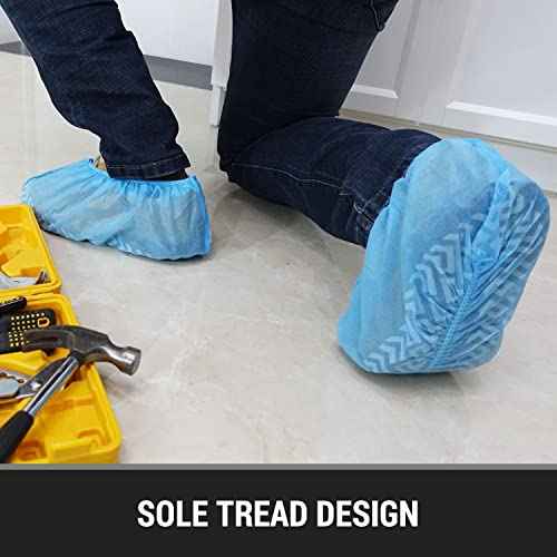 Shoe Covers Disposable Non Slip, 200 Pack (100 Pairs), Durable Non Woven Boot Covers for Indoors, One Size Fits Most