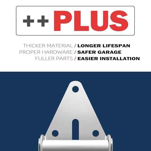 XiKe 2" Nylon Garage Door Roller 4" Stem and Hinges Kit with Top & Bottom Bracket Steel Wire Rope Screw Sleeve Hardware Set for 16 x 8 or 18 x 8 FT Door