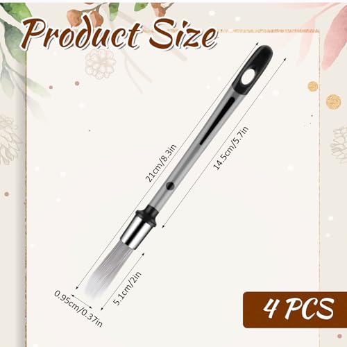 4PCS Paint Brush, 0.37Inch Trim Paint Brush, Small Paint-Brushes for Painting Walls, Corner Detail Painting-Brush Set, Edge Painting-Tool for Painting Detail Areas and Small Paint-Repairs