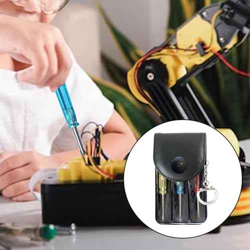 Bulk Pack Mini Screwdriver Keychain Set ? 48 Sets of Handy 3-Piece Screwdrivers in a Snap-Closure Pouch with Hook, Perfect for Men, Tool Party Favors, Christmas Gifts, and Birthday Presents