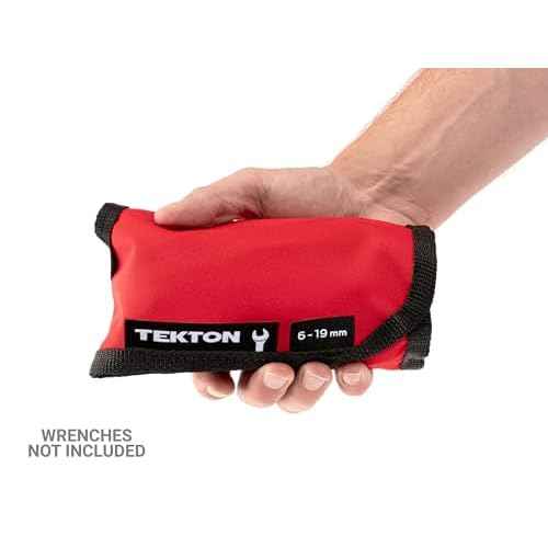 TEKTON 14-Tool Stubby Combination Wrench Pouch (6-19 mm) | OTP21206 | Made in USA