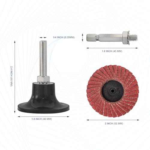 2 Inch Flap Disc Set, 20 PCS Angle/Die Grinder Flap Discs - 40 Grit Aluminum Oxide, 60 Grit Zirconia, 100 Grit Ceramic, 120 Grit Silicon Carbide with 1/4 Inch Shank Double Rod Replacement