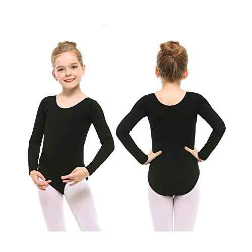Stelle Long Sleeve Ballet Leotards for Girls Dance Leotard Black Gymnastics Ballet Outfits (Toddler/Little Kid/Big Kid)